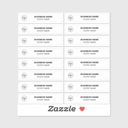 Klein parfummonster Etiketten 0,5 x 1,8 Sticker (Vel)