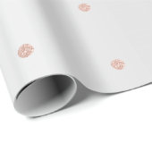 Klein poka Dots Gray Roze Rose Gold Bridal Pastel Cadeaupapier (Rol Hoek)