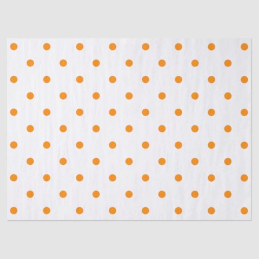 Klein poka-puntenpatroon: Oranje Tissuepapier (Voorkant)