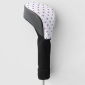 Klein poka-puntenpatroon: Paars Golfheadcover (Schuin)