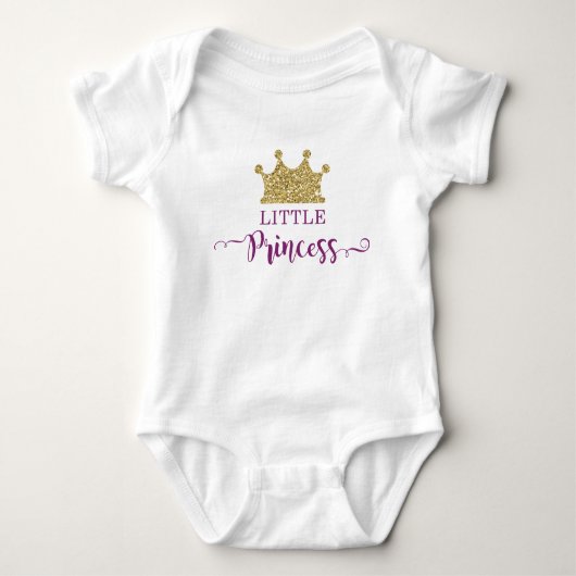 Klein Prinses Tutu Body, Paars en Goud Romper (Voorkant)