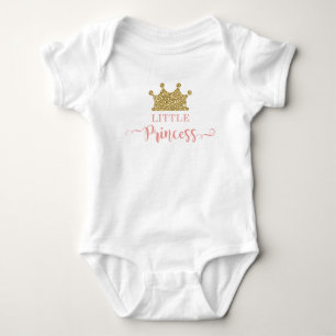 Klein Prinses Tutu Body, Roze en Goud Romper