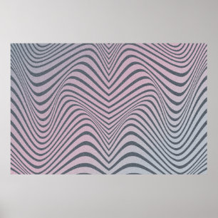 Klein psychedelische achtergrond. Zebra beschermst Poster