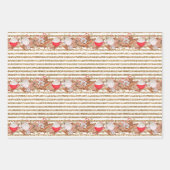 Klein rendier met kerstboompapier inpakpapier vel (Voorkant)