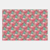 Klein rendier met kerstboompapier inpakpapier vel (Voorkant 3)