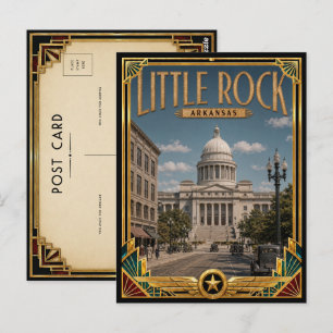 Klein Rock Arkansas Vintage Art Deco Gouden Tijdpe Briefkaart