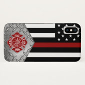 Klein-rode lijn Case-Mate iPhone case (Achterkant (horizontaal))