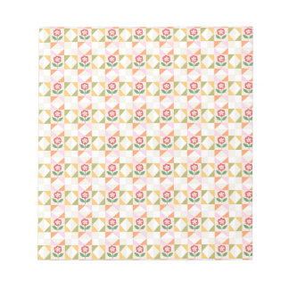 Klein rood bloem quiltblok notitieblok