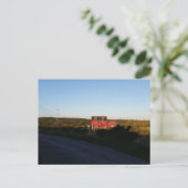 Klein rood briefkaart (Staand voorkant)