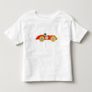 Klein rood draagster voor raceauto, 1 zaterdag kinder shirts