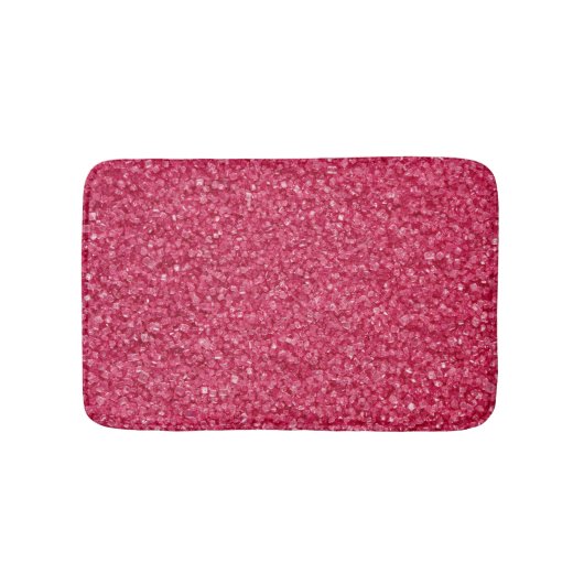 Klein rood en wit glitter badmat (Voorkant)