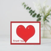 Klein rood hart (Jouw tekst toevoegen) Kaart (Staand voorkant)