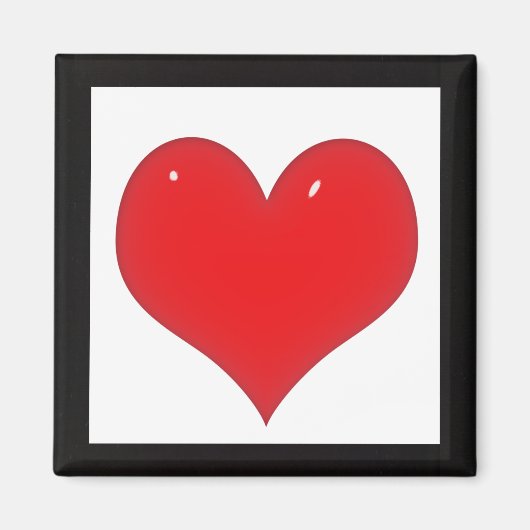 Klein rood hart (Jouw tekst toevoegen) Magneet (Voorkant)