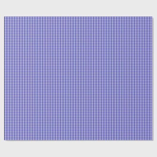 Klein Royal Blue- en White Gingham Wrapping Paper Cadeaupapier (Vlak)