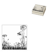 Klein rubberen stempel - Wild Flowers Meadow (Gestempeld)