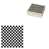 Klein schaakbordpatroon 	rubberstempel (Gestempeld)