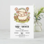 Klein  Schaap Baby shower Kaart (Staand voorkant)