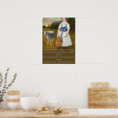 Klein schaapje is zoek leuk poster (Keuken)