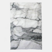 klein schandalig , modern chic grijs marmer theedoek (Verticaal)