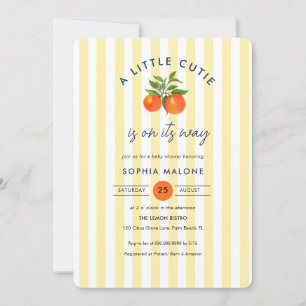 Klein schatje op komst Citrus baby shower Kaart