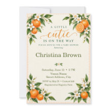 Klein Schatje Sinaasappel Citrus Baby Shower Uitno