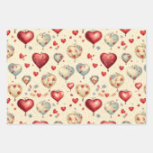 Klein Schattige  Valentijnsdag Pattern Inpakpapier Vel (Voorkant)