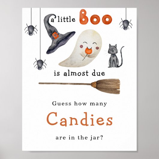 Klein spookje - Hoeveel snoepjes Poster