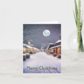 Klein stadje kerst kaart (Voorkant)