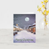 Klein stadje kerst kaart (Gele Bloem)