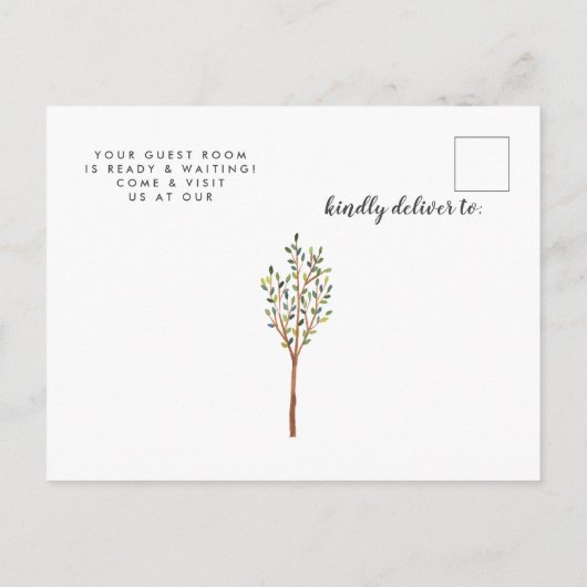 Klein stadsgebied | Verplaatsingsaankondiging Aankondigingskaart (Achterkant)