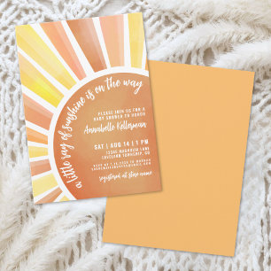 Klein Straaltje Zonneschijn Boho Baby Shower Uitno Kaart