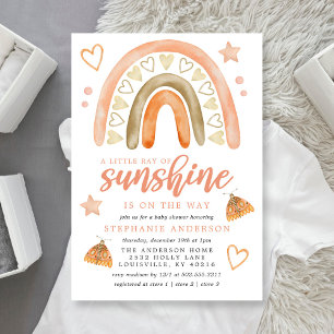 Klein Straaltje Zonneschijn Boho Regenboog Baby Bo Kaart