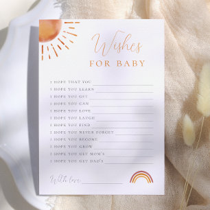 Klein Straaltje Zonneschijn Wensen voor Baby Activ Kaart