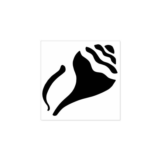 Klein strand gestenciled conch shell ontwerp 	rubberstempel (Afrduk)