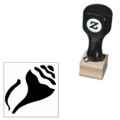 Klein strand gestenciled conch shell ontwerp 	rubberstempel (Gestempeld)