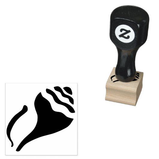 Klein strand gestenciled conch shell ontwerp 	rubberstempel (Gestempeld)
