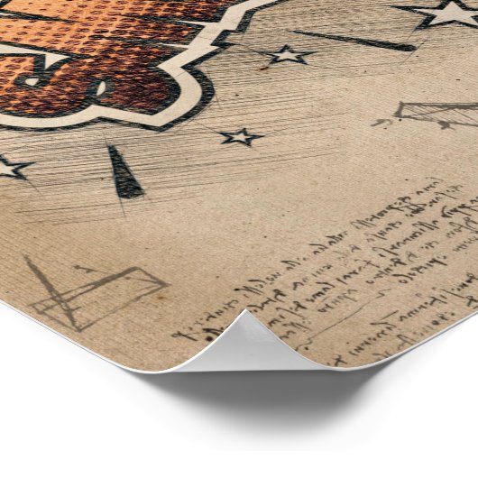 KLEIN!  stripboek Steampunk Pop Poster (Hoek)