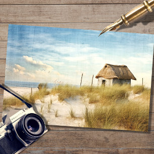 Klein strobedekt strandhuis 2 Decoupage papier