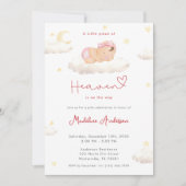 Klein stukje Hemel Maanwolk Meisje Baby Shower Kaart (Voorkant)