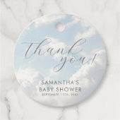 Klein stukje van de hemel Baby shower dromerig Bedankjes Labels (Voorkant)