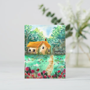 Klein Tuinhuis Aquarel Briefkaart