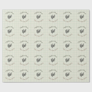 Klein Vegan Thuisbakkery Bedankt Patroon Cadeaupapier
