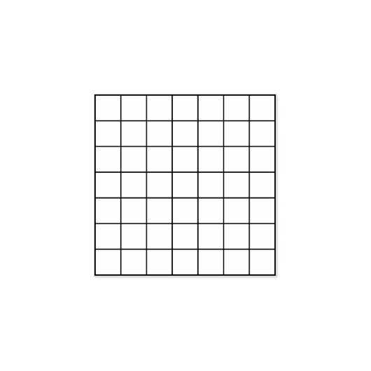 Klein vierkant blanco 	rubberstempel (Afrduk)