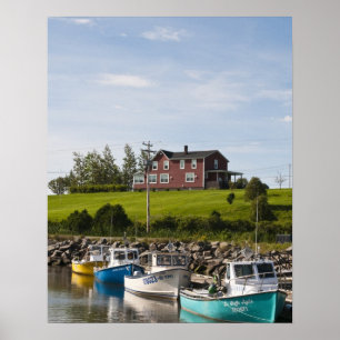 Klein vissersdorp nabij Grande-Riviere, Poster