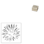 Klein vuurwerk 	rubberstempel (Gestempeld)
