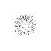 Klein vuurwerk 	rubberstempel (Afrduk)