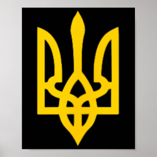Klein Wapen van Oekraïne Vlag Symbool Teken Logo Poster