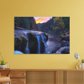 Klein waterval Olieverf Afdruk Canvas Afdruk (Insitu (Woonkamer))