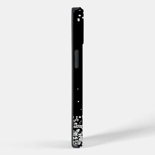 Klein wit grijs glitter zwarte tekst  Case-Mate iPhone case (Achterkant / Rechts)