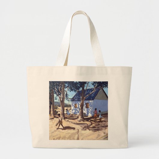 Klein wit huis Karoo Zuid-Afrika Grote Tote Bag (Voorkant)